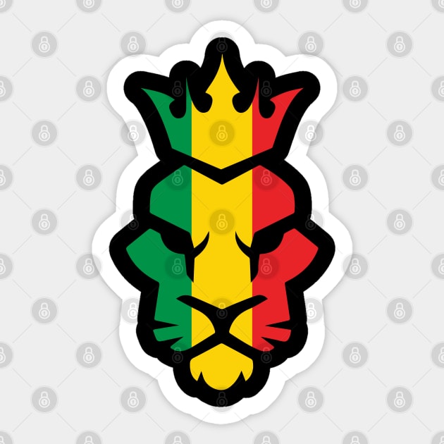 Rasta Lion Sticker by defytees